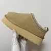 Ultra mini tazz plataforma tornozelo botas tasman chinelos mostarda mulher botas de neve designer mulheres sola grossa couro real mulas fofas botas de inverno quentes