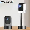 Проекторы WZATCO A3 Умный портативный ЖК-светодиодный складной проектор с автоматическим трапецеидальным искажением Android WiFi Bluetooth Видео-кинопроекторы 1920*1080P 4K L230923