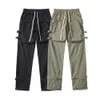 High Street Pocket Zipper Function Tactical Cannon Bomb Work Suit Pants Velcro Strap Pants1gxy