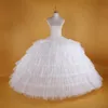 Grande branco anáguas super inchado vestido de baile deslizamento underskirt para adulto casamento formal vestido grande 6 aros longo crinolina marca new291s