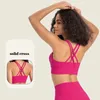 Yoga Outfit Shinbene Logo personnalisé Dames sans fil Sport Entraînement Crop Top Femmes Back Cross Fitness Bras