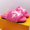 Designer Slipper Luxury Slides Women Wool Sandals Fashion Home FLAT Autumn Winter Casual Daily Comfortable Shoes Fuzzy Letters Warm indoor Outdoor Durable Loaf