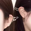 Rückseiten-Ohrringe, 1/2 Stück, einzigartiger Feen-Elf-Ohrclip-Ohrring, modische Punk-Manschette, versilbert, Fake-Piercing, Designer-On-Earing-Schmuck 2023
