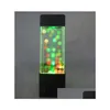 Veilleuses Méduses Tank Light Aquarium Style USB Lampe LED Sensorielle Autisme Lava Bureau Dropshi Drop Livraison Éclairage Intérieur Otruv