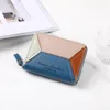 Plånböcker Patchwork Holder Case Clutch Short Women Leather Wallet ID Card Korean Carteras estetik Mujer