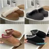 Pantoufles de styliste pour femmes, sandales à plateforme en laine moelleuse, chaussures célèbres en peau de mouton