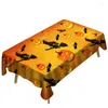 Nappe rectangulaire pour Halloween, décorations de table, lavable et imperméable, rectangulaire, 55,1 x 70,8 pouces