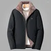 Herrjackor varumärke män 2023 vinter vindtät varm tjock fleece jacka mode casual coat mens höst outwear utomhus klassiker