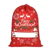 Torba świąteczne torby na sznurowanie dużych rozmiarów worki Świętego Mikołaja impreza faworyzowanie zapasów na płótnie Bagxmas dekoracje I0921