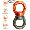 Carabiners Lighten Up Fitness CLIMB 30KN CARABIN Universal Ring Gimbal Ring Rotary Connector Rotational Hammock Swing Spinner Rope Swivel 230921