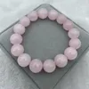 Filo di rosa polvere di rosa cristallo di quarzo pietra naturale braccialetto di fascino streche cavo elastico pulsare gioielli perline amanti regalo donna