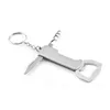 Openers Portable Key Ring Bottle Opener Stainless Steel Corkscrew Knife Pltap Double Hinged Beer Wine Bottle-Opener Kitchen Bar Tool Dhvzg