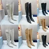 Bottes de poche de créateur de luxe bottes Martin bottes en caoutchouc chaussures à lacets hauteur genou en cuir brillant mode bottes chaudes de loisirs confortables.