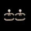 Vintage élégant femmes boucles d'oreilles noir luxe bijoux concepteur correct perle boucles d'oreilles fille anniversaire amour cadeau boucles d'oreilles haute qualité marque Halloween bijoux