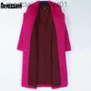Futro dla kobiet sztuczne futro nerazzurri zima gorąca różowa futra płaszcza kobiet Lapel ciepła gruba czarna miękka puszysta kurtka luźna stylowa koreańska moda 2022 J230921