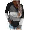 Chandails pour femmes Plus la taille 5XL automne hiver pull femme mode patchwork à manches longues pull en tricot hauts femmes crochet creux pull à capuche J230921