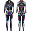 Catsuit Costumes Skeleton Skull Ghost Women Sexy Slim Jumpsuit Catsuit Cosplay Costumes Zentai Halloween Party Bodysuit