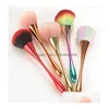 Party Favor Rose Gold Powder Blusher Brush Professional Makeup Large Cont Cosmetic Face Brocha Colorete Tool Drop Delivery Home Garden Dh1Ql