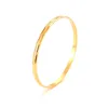 Mode Dubai Hoop Bangle Bijoux Solide 24 k Jaune Or Fin GF Dubai Lignes Obliques Bracelet Afrique Articles Arabes mariage mariée gif231s