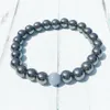 MG0443 Bracelet en hématite pour hommes, nouveau Design, Aventurine bleue, Bracelet énergétique de Yoga, hématite naturelle, puissant Yogi Balance, 2811