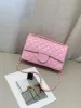 Borsa da donna di marca di alta moda borsa personalizzata di marca Borsa a tracolla da donna in pelle dorata con catena nera bianca rosa pochette a tracolla di marca famosa borsa a tracolla