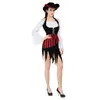 Catsuit Costumes Womens Pirate Costume Ladies Halloween Pirate Captain Fancy Dress Costumes