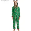 Tenues assorties pour la famille 2023 Tenues assorties pour la famille de Noël Elk Ear Rompers à capuche Combinaison Adultes Vêtements pour enfants Ensemble Pyjama Global Look Famille Noël T230921