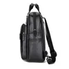 Simple men's backpack with large capacity laptop backpack PU leather fashionable leisure travel bag 230921