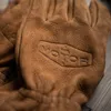 Five Fingers Gloves Men's Frosted Genuine Leather Men Motorcycle Riding Full Finger Winter With Fur Vintage Brown Cowhide NR65 230921