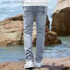 Jeans para hombres Nuevos jeans de invierno para hombres Estiramiento Moda Casual Super calidad Bordado Pierna recta 99% algodón Suelto Tamaño grande 42 Bruce Shark L230921
