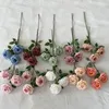 Dekorativa blommor Artificial Flower Branch Silk Roses Fake Shopping Mall Restaurant Tea Bord Dekorationer Imitation Diamond Rose Floral