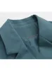 Costumes pour femmes Blazers EAM femmes bleu bouton ruban grande taille Blazer revers à manches longues coupe ample veste mode printemps automne 1Z705 230920