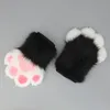 Cinco dedos luvas lobo cão es pata garra traje cosplays animal peludo pelúcia dedo completo luvas fursuit para adultos gota 230921