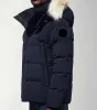 Nowe kanadyjskie kurtki puffer mężczyzn projektant prawdziwy futra futro Outdoor Wyndham Windbreaker Jassen Ourowear Ouro -Fourrure Manteau Down Płaszcz Hiver Parkha Doudoune