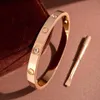 Fashion Bracelet Designer Steel Mens and Womens 18k Rose Gold Popular Do Not Fade Color Trend Stainless Accessories