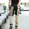 남자 바지 남성화물 경량 작업 팬 야외 통기성 안락한 하이킹 무릎 패드 핏 전술 전투 군대 바지