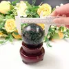 Decorative Figurines 1Pcs 55-70MM Natural Crystals Gemstone Ruby In Zoisite Sphere Ball Spiritual Healing For Meditation Home Office