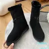 Designer - Laarzen Wintermode Warme enkelsneeuwlaarzen Martin temperament vrije tijd Dame Boot Cowboy Bottes leren buitenschoenen