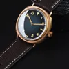 Orologi da polso 44mm Semplice orologio al quarzo in bronzo moda Luminoso vetro zaffiro Specchio Impermeabile Orologi sportivi subacquei per uomo Regali