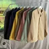 Männer Casual Hemden Männer Koreanische Stil Mode Langarm 2023 Mens Harajuku Übergroße Hemd Männlich Button Up Cord Blusen A148