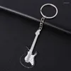 Nyckelringar 50 st gitarr Keychain Liten gåva Givet Metal Music Keyring Key Chain