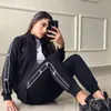 concepteur tech polaire femmes survêtement vestes à glissière et pantalons de sport ensembles femme lettre survêtements jogger pantalons de loisirs survêtement