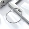 Pulseras de encanto Rinntin Real Sterling Silver Infinity 2mm Pulsera de tenis Mujeres con AAAA Zircon Brazalete femenino Joyería de boda TSB61 230921