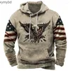 Men's Hoodies & Sweatshirts Men's Hoodies Hoodie Vintage Sweatshirt Street Fashion Long Sleeve American Flag Pattern Print Oversized Loose Clothing Men Y2k