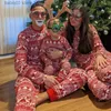 Family Matching Outfits 2023 Xmas Family Look Mother Father Kids Matching Outfit Baby Romper Christmas Pajamas Set Cute Print Soft Casual 2pcs Sleepwear T230921