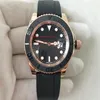 Top Hoge Kwaliteit Horloges 40mm Zwarte Wijzerplaat 116655 Rose Gold Saffier Elastiekjes armband Automatische Heren Horloge Watches2257