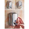 Dispenser di sapone liquido Porta shampoo per doccia a parete in acciaio inossidabile Ristorante Toilette Dropship