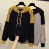 Frauen Pullover Schwarz Grau Hoodies Koreanischen Stil Mode Pullover Für Damen Pullover 2023 Kleidung Tops Bluse Weibliche