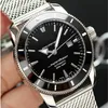 Luxury Superocean Quartz Chronograph Automatic Movement Fashion Silver Mens Watch Men Watches rostfri Stell armbandsur294c