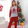 Familjsmatchande kläder Hot Sale 2023 Julpyjamas uppsättning för familjmamma Dotter pappa Son Matchande kläder 2 stycken passar baby romper Xmas Family Look T230921